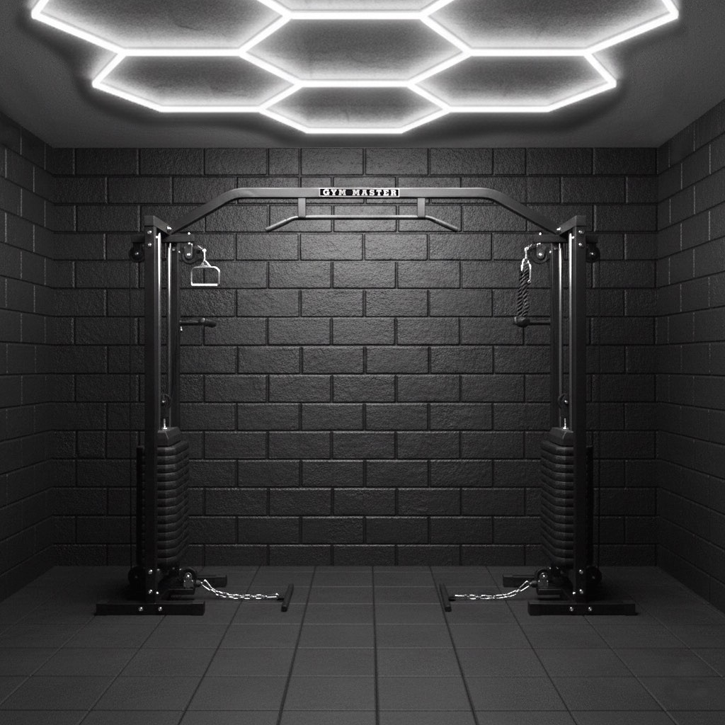 GYM MASTER 180Kg Cable Crossover Machine Equipment Pull up Multi Station Cage